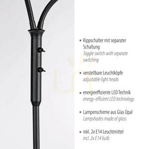 Lampa Podłogowa LOKI 12158-18 Czarny 2xE14 3 Lampa Podłogowa LOKI 12158-18 Czarny 2xE14 small 3