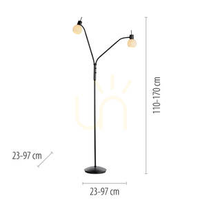 Lampa Podłogowa LOKI 12158-18 Czarny 2xE14 8 Lampa Podłogowa LOKI 12158-18 Czarny 2xE14 small 8