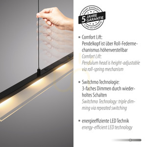 Lampa wisząca NELE 12288-18 czarna LED 24 W small 4