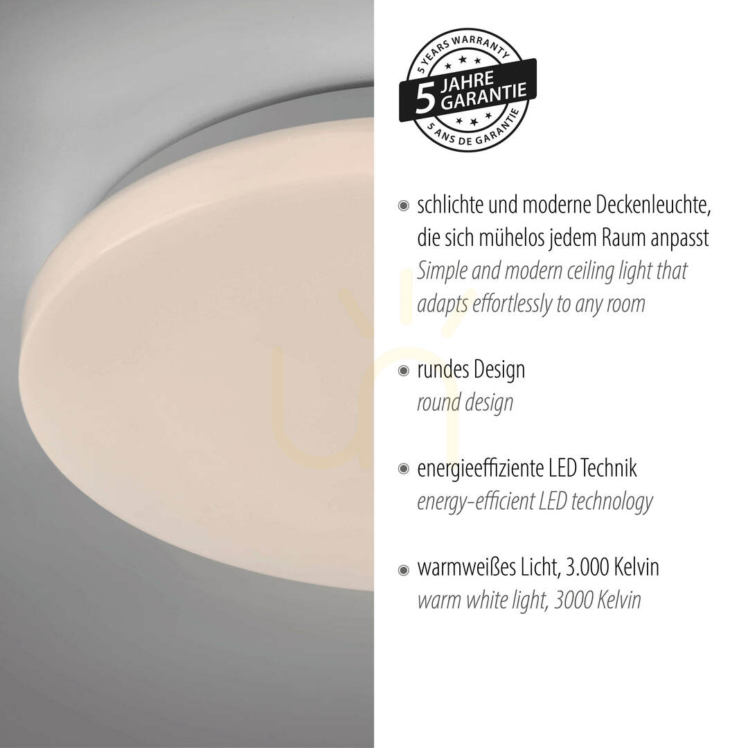 Pokaż Plafon URANUS 14165-16 Biały 1xLED Plafon URANUS 14165-16 Biały 1xLED