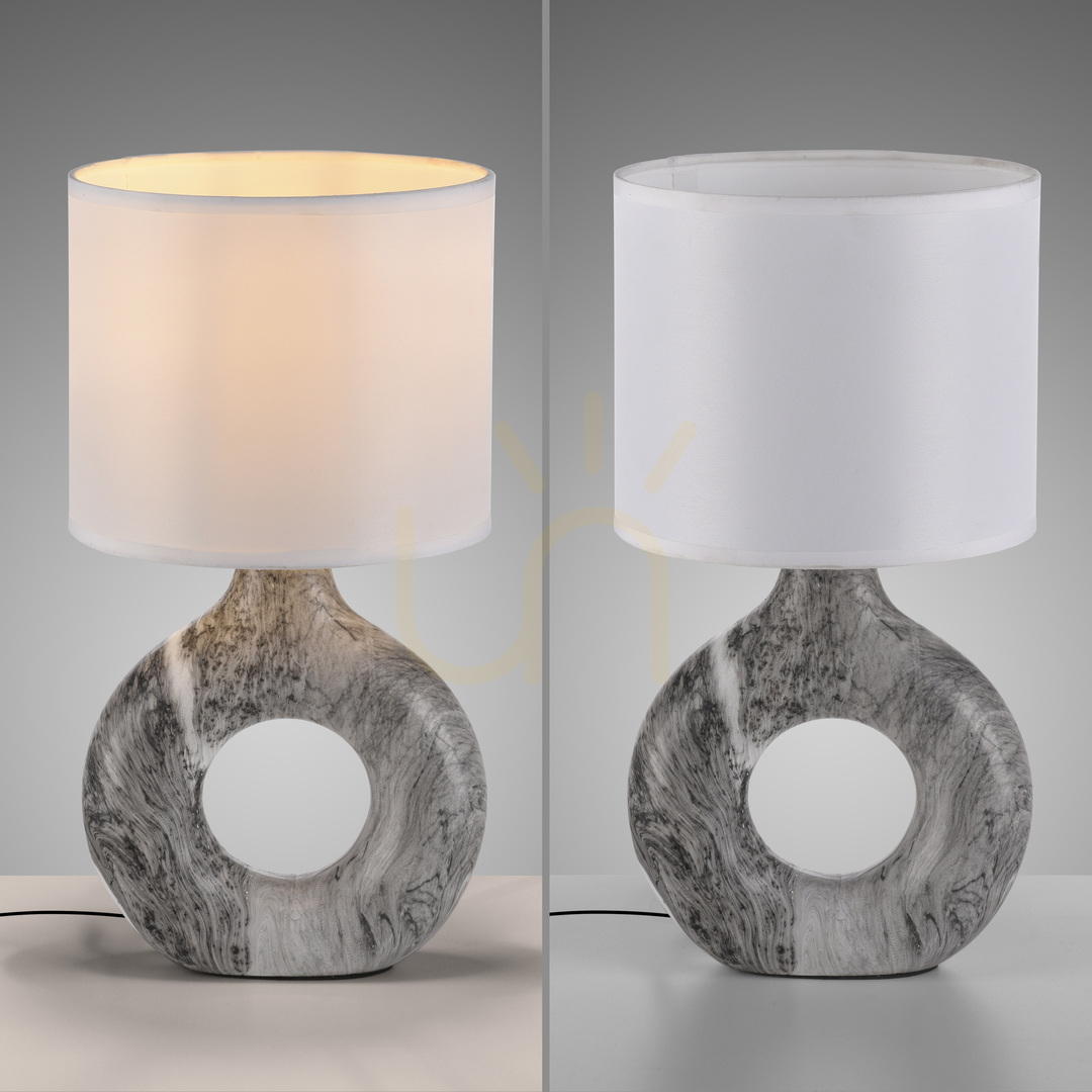 Wyświetl Lampa Stołowa CARARA 14193-15 Szary 1xE27 Lampa Stołowa CARARA 14193-15 Szary 1xE27