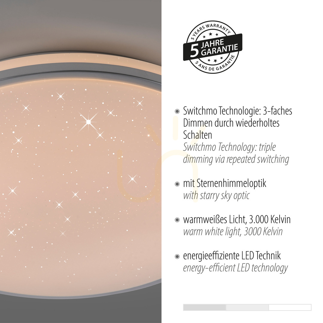 Pokaż Plafon KYLE 14295-21 Srebrny 1xLED Plafon KYLE 14295-21 Srebrny 1xLED