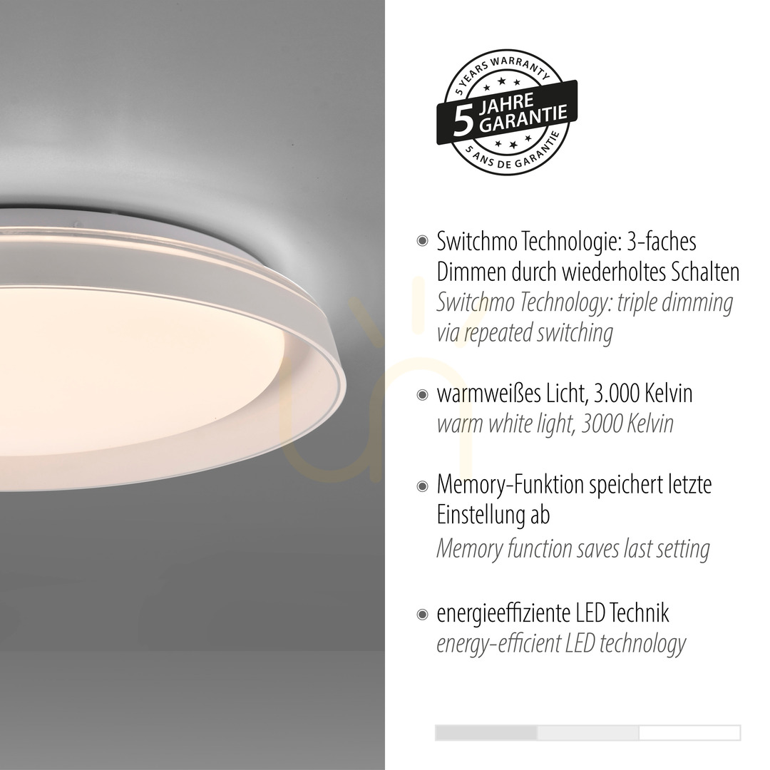 Pokaż Plafon SATI 14368-16 Biały 1xLED Plafon SATI 14368-16 Biały 1xLED