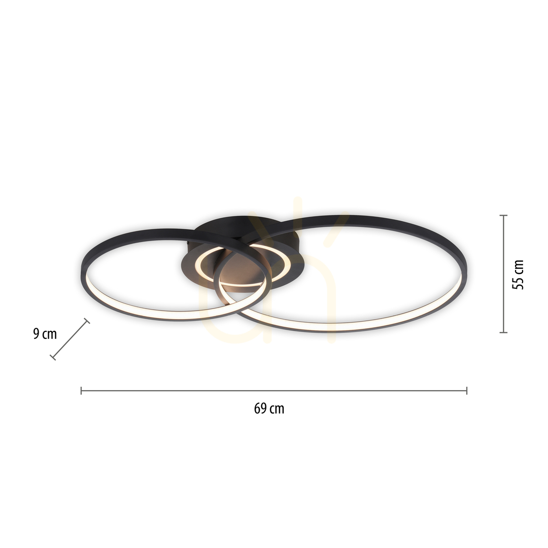 Wyświetl Plafon ASMINA 14540-18 Czarny 3xLED Plafon ASMINA 14540-18 Czarny 3xLED