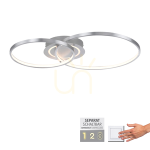 Plafon ASMINA 14540-95 Srebrny 3xLED small 1