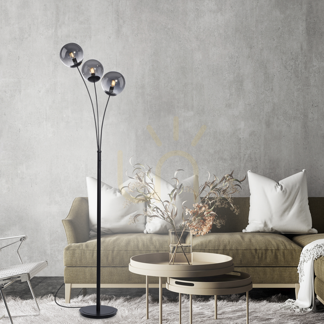 Obejrzyj Lampa Podłogowa BIG WIDOW 14603-18 Czarny 3xE14 Lampa Podłogowa BIG WIDOW 14603-18 Czarny 3xE14