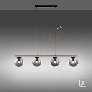 Lampa Wisząca BIG WIDOW 14604-18 Czarny 4xE14 small 9