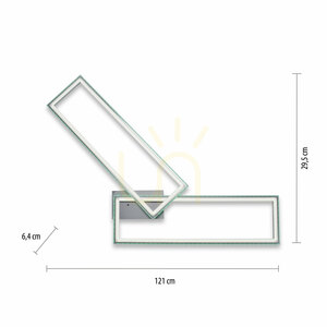Plafon FELIX60 14635-55 Srebrny 2xLED small 7