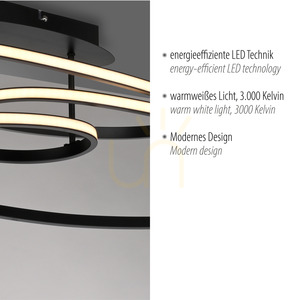 Plafon LUMACA 15321-18 Czarny 1xLED small 3