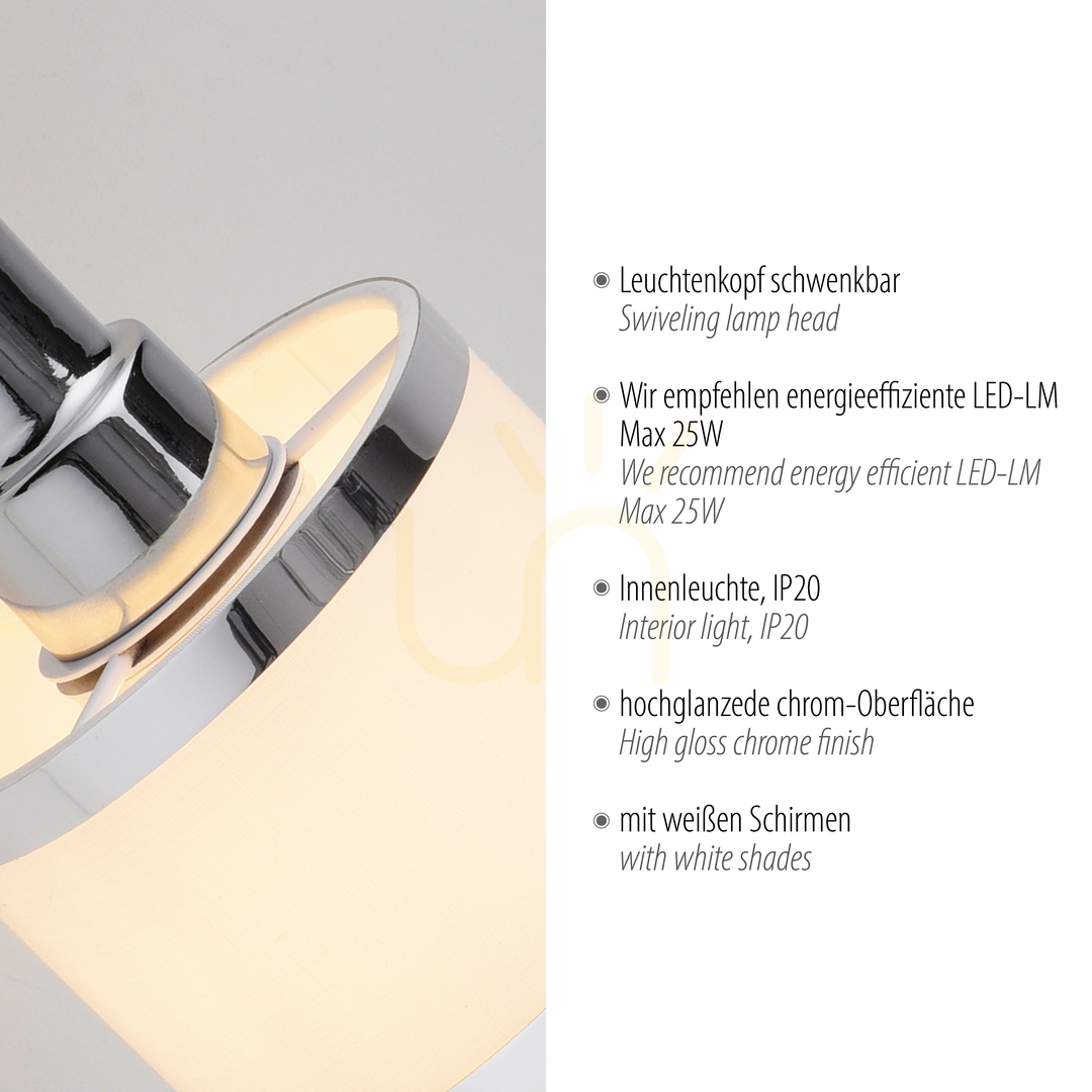 Wyświetl Kinkiet ACCOR 15371-17 Chrom 1xE14 Kinkiet ACCOR 15371-17 Chrom 1xE14