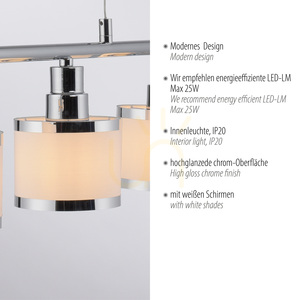 Lampa Wisząca ACCOR 15375-17 Chrom 5xE14 small 3