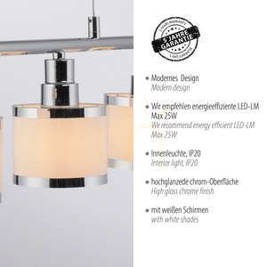 Lampa Wisząca ACCOR 15375-17 Chrom 5xE14 small 4