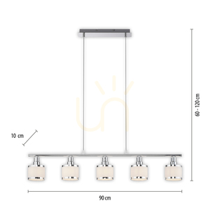 Lampa Wisząca ACCOR 15375-17 Chrom 5xE14 small 8