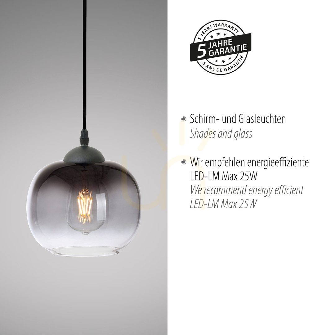Pokaż Lampa Wisząca ZEA 15420-18 Czarny 1xE27 Lampa Wisząca ZEA 15420-18 Czarny 1xE27