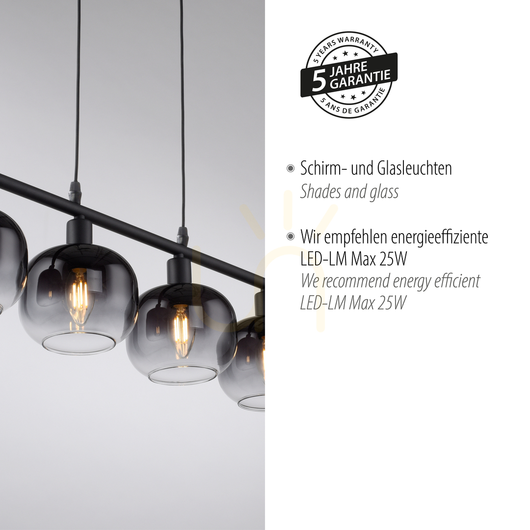 Pokaż Lampa Wisząca ZEA 15421-18 Czarny 4xE14 Lampa Wisząca ZEA 15421-18 Czarny 4xE14