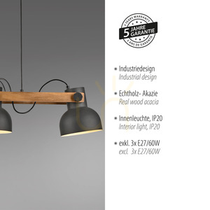 Lampa Wisząca CUP 2.0 15743-18 Czarny 3xE27 small 4