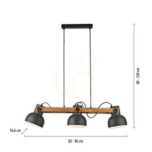 Lampa Wisząca CUP 2.0 15743-18 Czarny 3xE27 small 8
