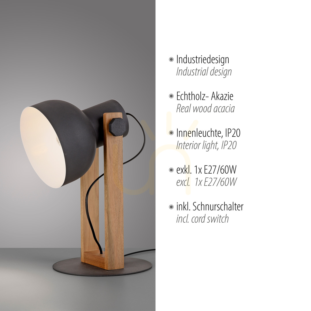 Wyświetl Lampa Stołowa CUP 2.0 15746-18 Czarny 1xE27 Lampa Stołowa CUP 2.0 15746-18 Czarny 1xE27