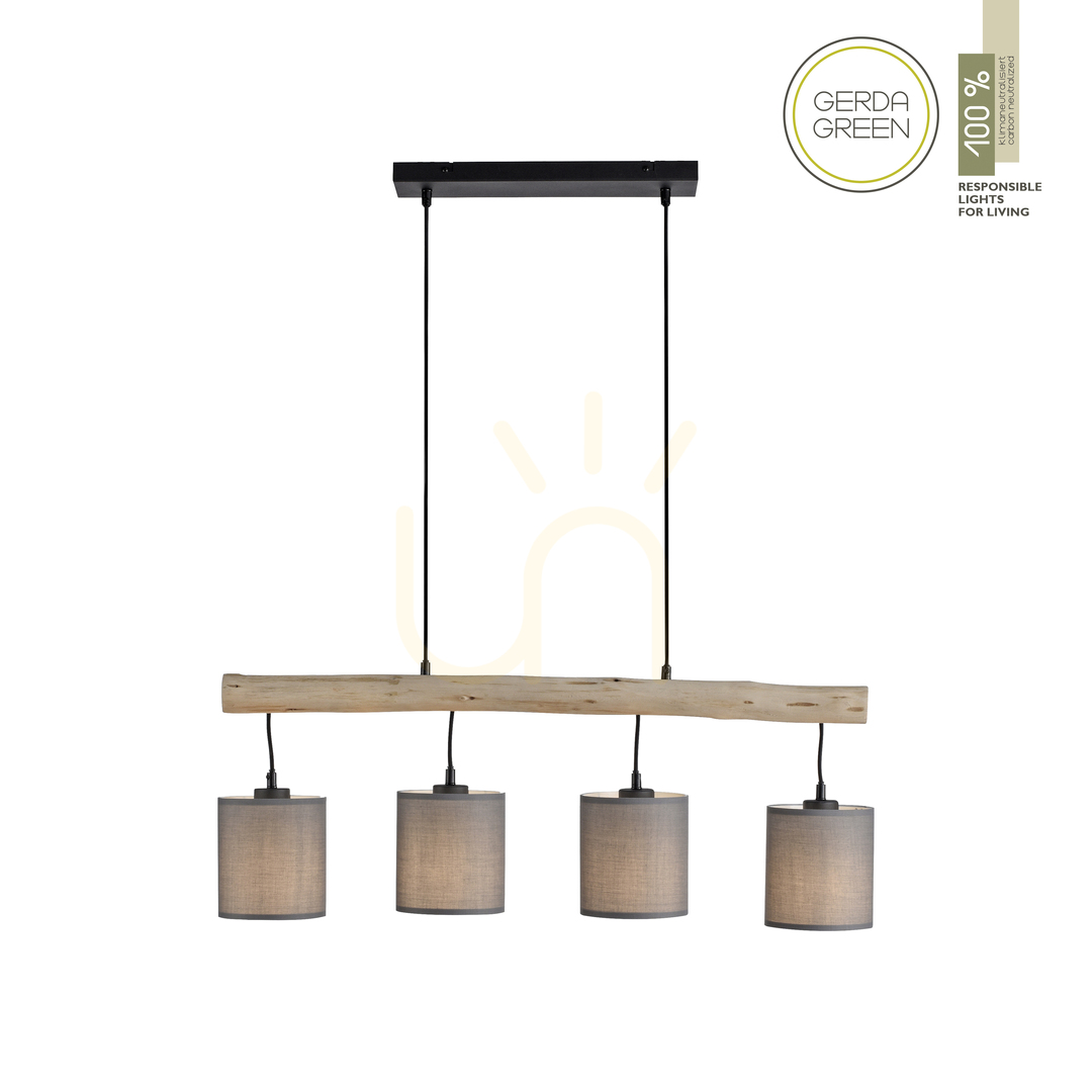 Zobacz Lampa Wisząca GREEN TRIB 15783-29 Drewno 4xE27 Lampa Wisząca GREEN TRIB 15783-29 Drewno 4xE27