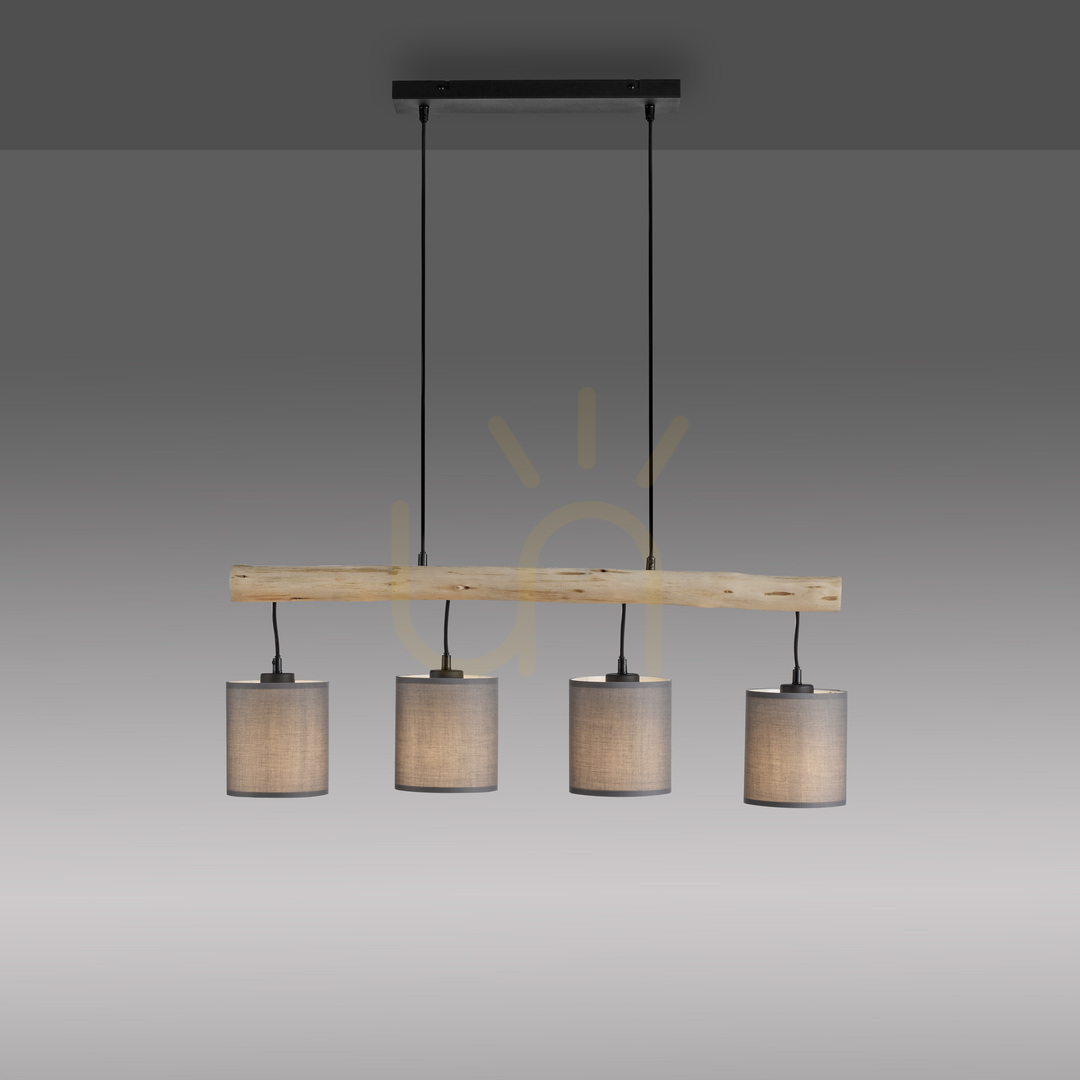 Pokaż Lampa Wisząca GREEN TRIB 15783-29 Drewno 4xE27 Lampa Wisząca GREEN TRIB 15783-29 Drewno 4xE27