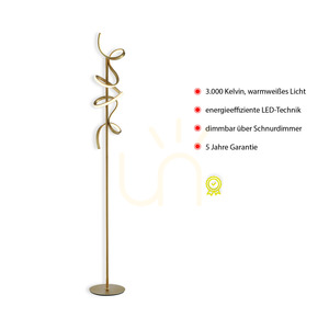 Lampa Podłogowa CURLS 19031-60 Mosiądz 2xLED small 3