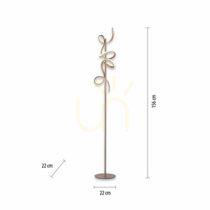 Lampa Podłogowa CURLS 19031-60 Mosiądz 2xLED small 7