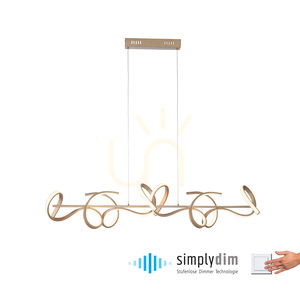Lampa Wisząca CURLS 19033-60 Mosiądz 4xLED 1 Lampa Wisząca CURLS 19033-60 Mosiądz 4xLED small 1