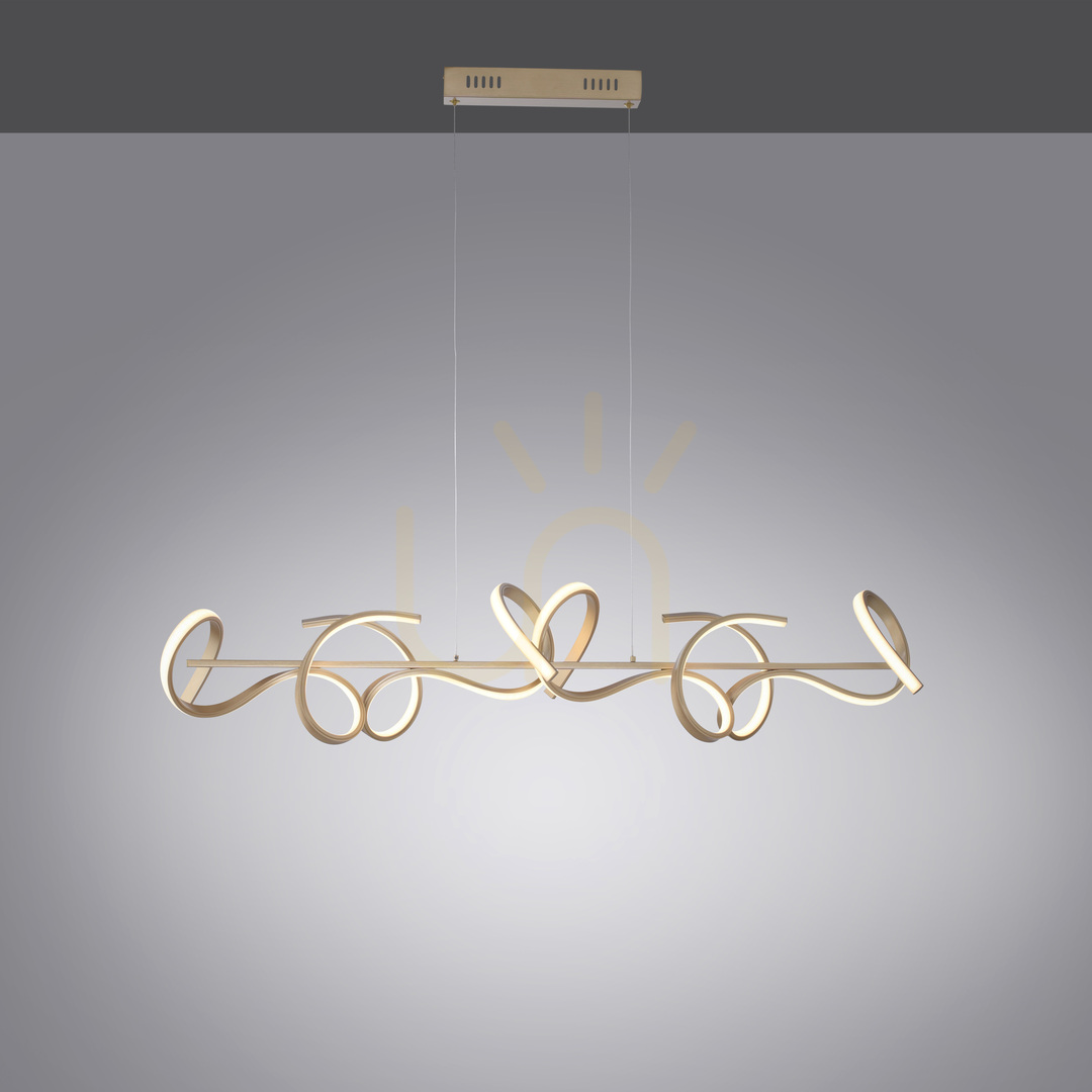 Pokaż Lampa Wisząca CURLS 19033-60 Mosiądz 4xLED Lampa Wisząca CURLS 19033-60 Mosiądz 4xLED