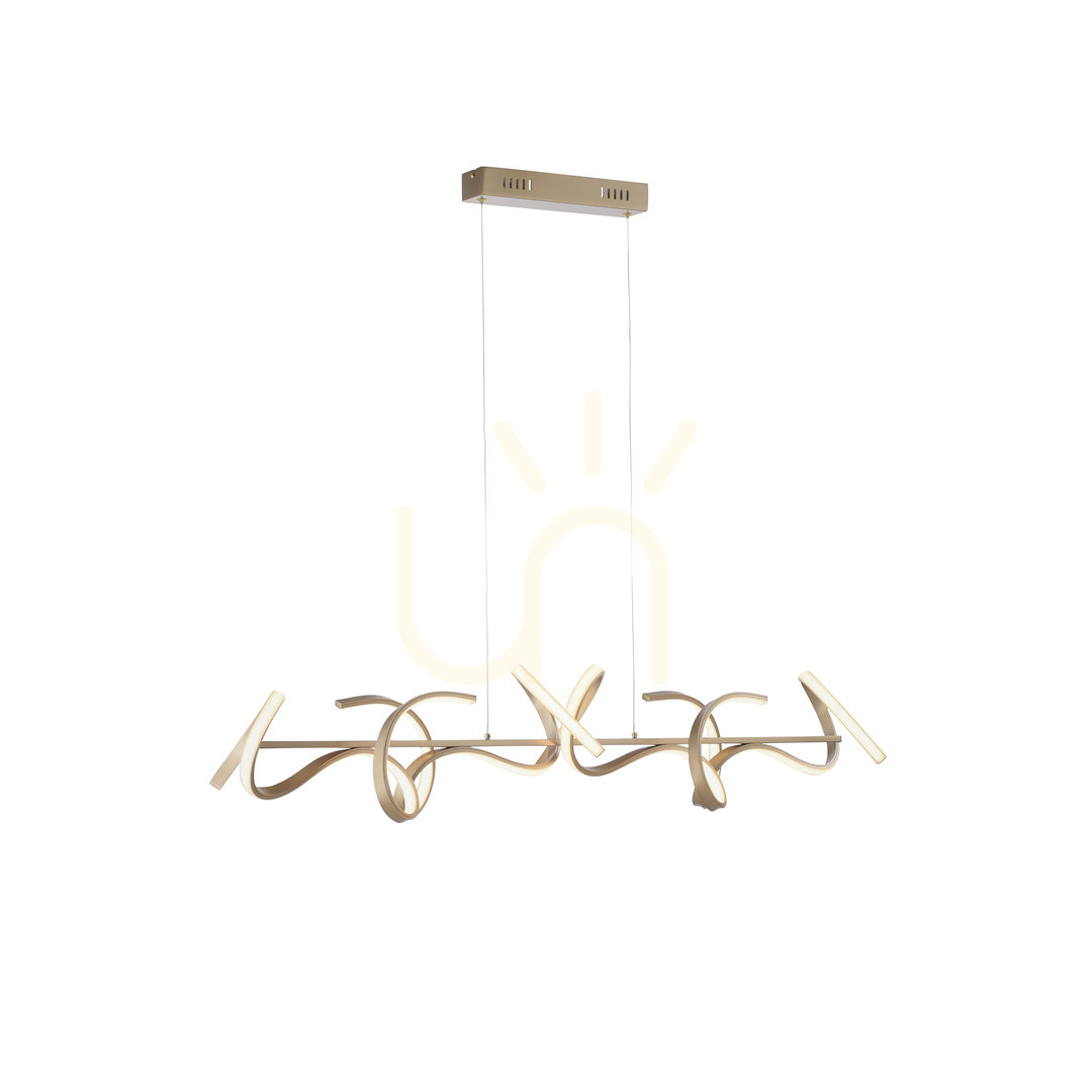 Zobacz Lampa Wisząca CURLS 19033-60 Mosiądz 4xLED Lampa Wisząca CURLS 19033-60 Mosiądz 4xLED