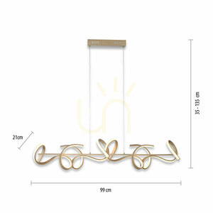 Lampa Wisząca CURLS 19033-60 Mosiądz 4xLED 7 Lampa Wisząca CURLS 19033-60 Mosiądz 4xLED small 7