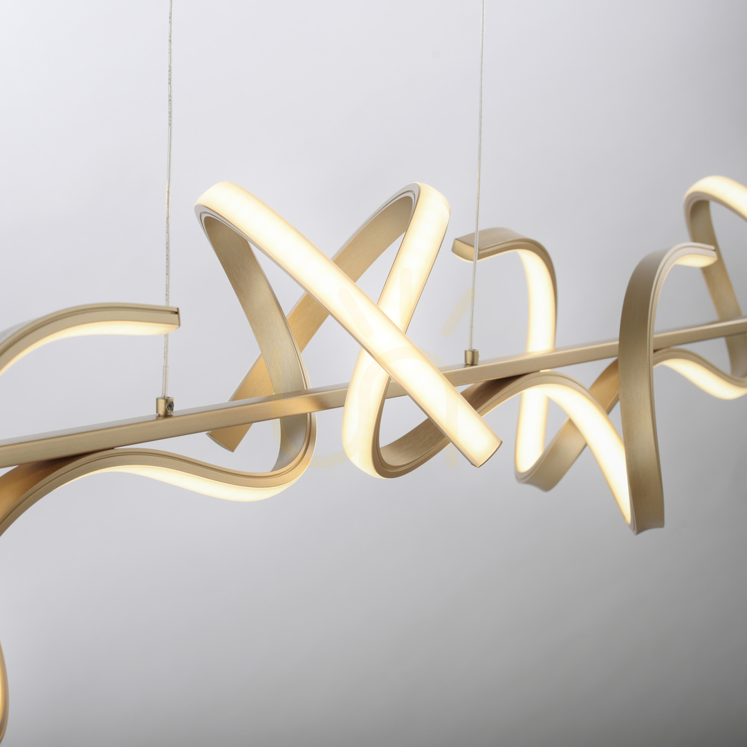 Pokaż Lampa Wisząca CURLS 19033-60 Mosiądz 4xLED Lampa Wisząca CURLS 19033-60 Mosiądz 4xLED