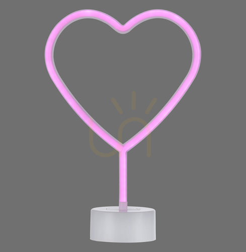 Sprawdź Neon dekoracyjny NEON-HERZ serce różowe 30 × 20 cm, LED, na baterie 3×AA, Just Light 85028-87