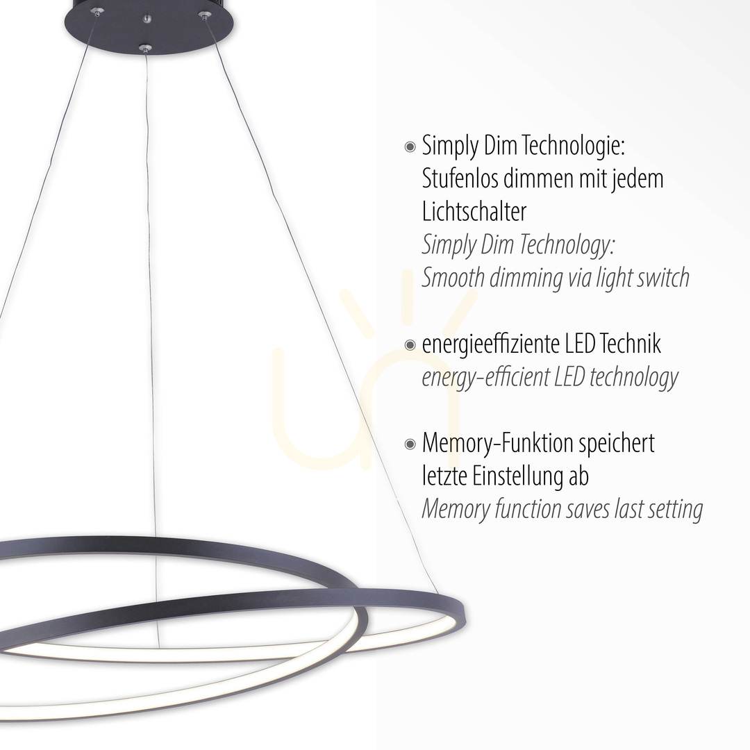Wyświetl Lampa Wisząca ROMAN 2472-18 Czarny 1xLED Lampa Wisząca ROMAN 2472-18 Czarny 1xLED