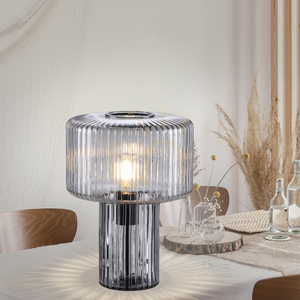 Lampa stołowa Zuma Line FUNGUS 4092-25 ze szkła przydymionego 1×E27 small 2