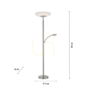 Lampa Podłogowa ALFRED 655-55 Srebrny 2xLED small 7