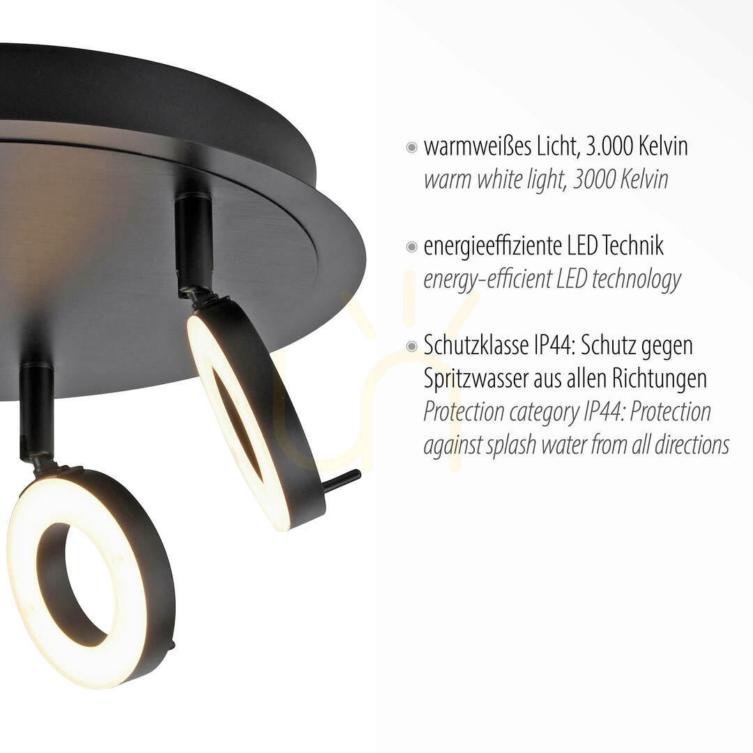 Wyświetl Plafon SILEDA 6788-13 Antracyt 3xLED Plafon SILEDA 6788-13 Antracyt 3xLED