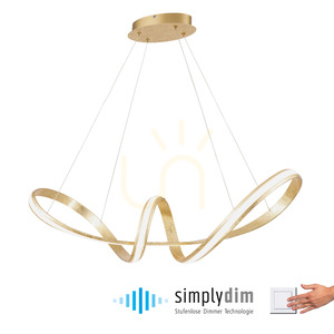 Lampa Wisząca MELINDA 8292-12 Złoty 1xLED 1 Lampa Wisząca MELINDA 8292-12 Złoty 1xLED small 1