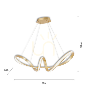 Lampa Wisząca MELINDA 8292-12 Złoty 1xLED 7 Lampa Wisząca MELINDA 8292-12 Złoty 1xLED small 7