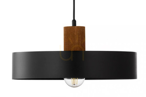 Lampa wisząca Sigma RIF WOOD 1 L czarna/jasny brązowa 41860 small 3