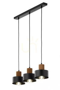 Lampa wisząca Sigma RIF WOOD 3 czarna drewniana 67 cm 41862 small 2