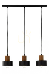 Lampa wisząca Sigma RIF WOOD 3 czarna drewniana 67 cm 41862 small 4