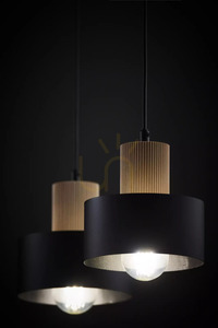 Lampa wisząca Sigma RIF WOOD 2 czarna drewno naturalne 41866 small 1