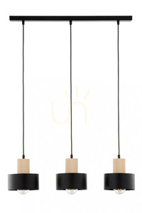 Lampa wisząca Sigma RIF WOOD 3 czarna drewno naturalne 41867 0 Lampa wisząca Sigma RIF WOOD 3 czarna drewno naturalne 41867 small 0