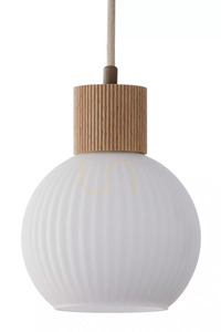 Lampa wisząca Sigma ALBA 1 beżowa drewno naturalne E27 SKU 41842 small 3
