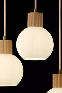 Lampa wisząca Sigma ALBA 3 beżowa drewno naturalne 41844 small 3