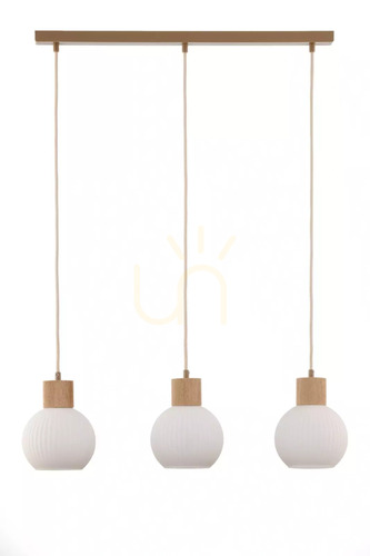 Sprawdź Lampa wisząca Sigma ALBA 3 beżowa drewno naturalne 41845