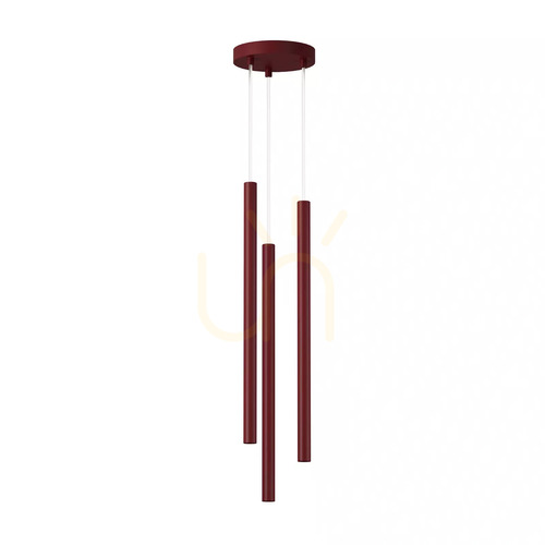 Sprawdź Lampa wisząca Sigma Sopel 3 bordowa stalowa 41831