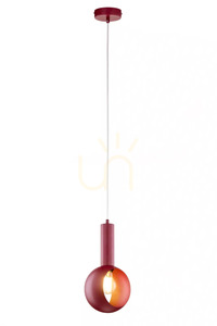 Lampa wisząca Sigma Vitrum bordowa E27 17 cm 41636 2 Lampa wisząca Sigma Vitrum bordowa E27 17 cm 41636 small 2