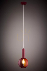 Lampa wisząca Sigma Vitrum bordowa E27 17 cm 41636 3 Lampa wisząca Sigma Vitrum bordowa E27 17 cm 41636 small 3