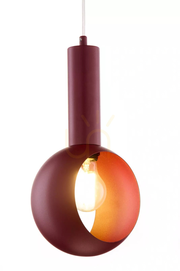 Pokaż Lampa wisząca Sigma Vitrum bordowa E27 17 cm 41636 Lampa wisząca Sigma Vitrum bordowa E27 17 cm 41636